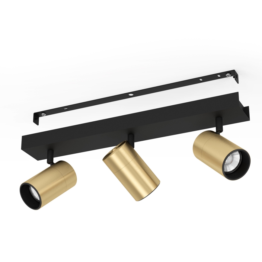 Eglo - LED spot 3xGU10/4,5W/230V 3000K zwart/goud