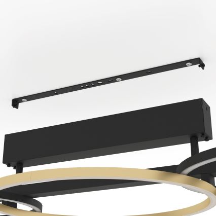 Eglo - Dimbare LED bevestigde hanglamp 2xLED/12,5W/230V + LED/15,5W 3000K zwart