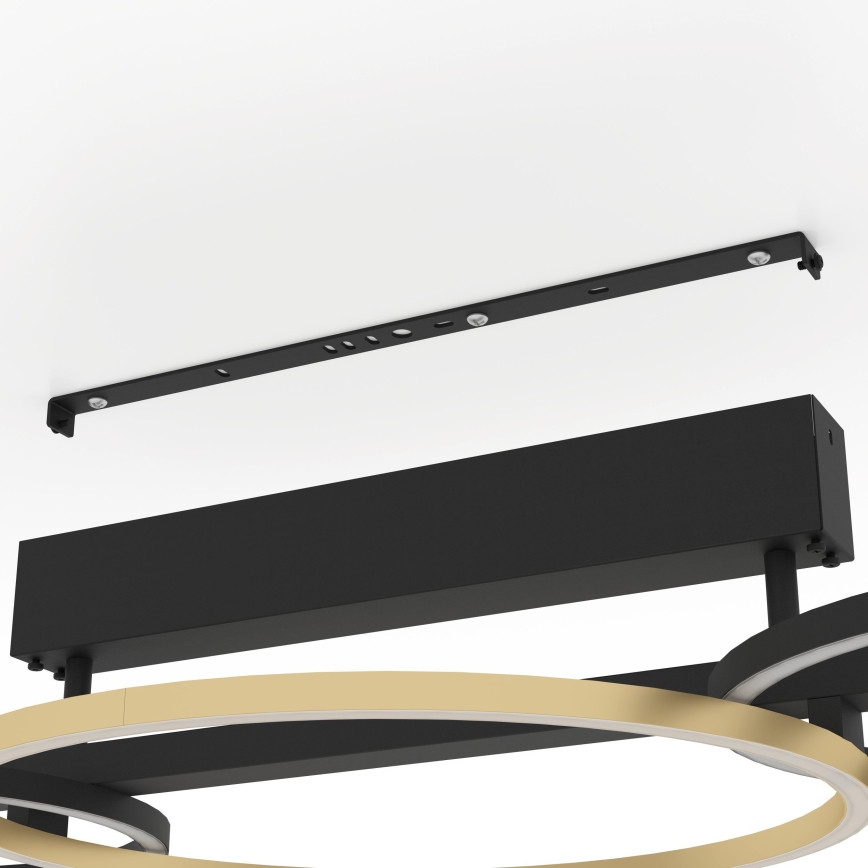 Eglo - Dimbare LED bevestigde hanglamp 2xLED/12,5W/230V + LED/15,5W 3000K zwart