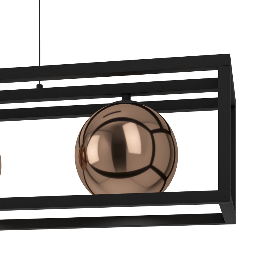 Eglo - Hanglamp aan een koord 3xE27/40W/230V koper/zwart