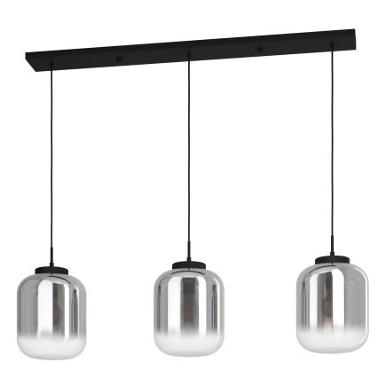 Eglo - Hanglamp aan een koord 3xE27/40W/230V gerookt