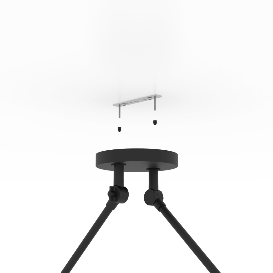 Eglo - Hanglamp met vaste pendel 2xE27/40W/230V zwart