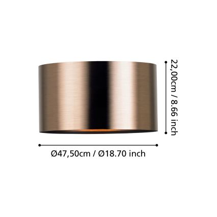 Eglo - Plafondlamp 1xE27/25W/230V koper