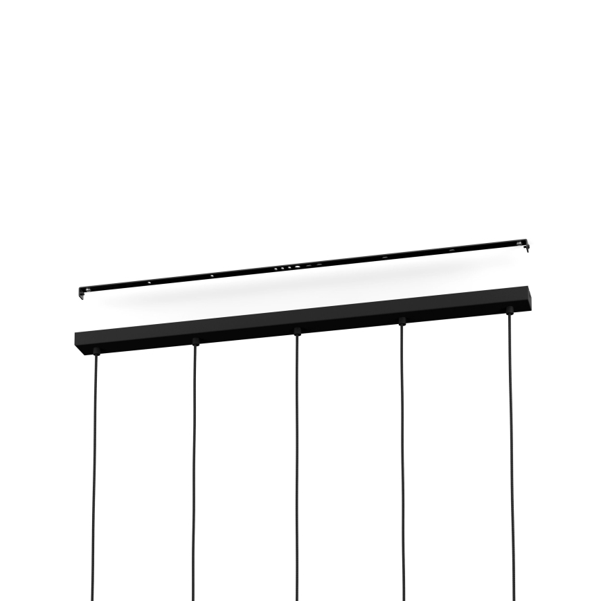 Eglo - Hanglamp aan een koord 5xE27/40W/230V zwart/goud
