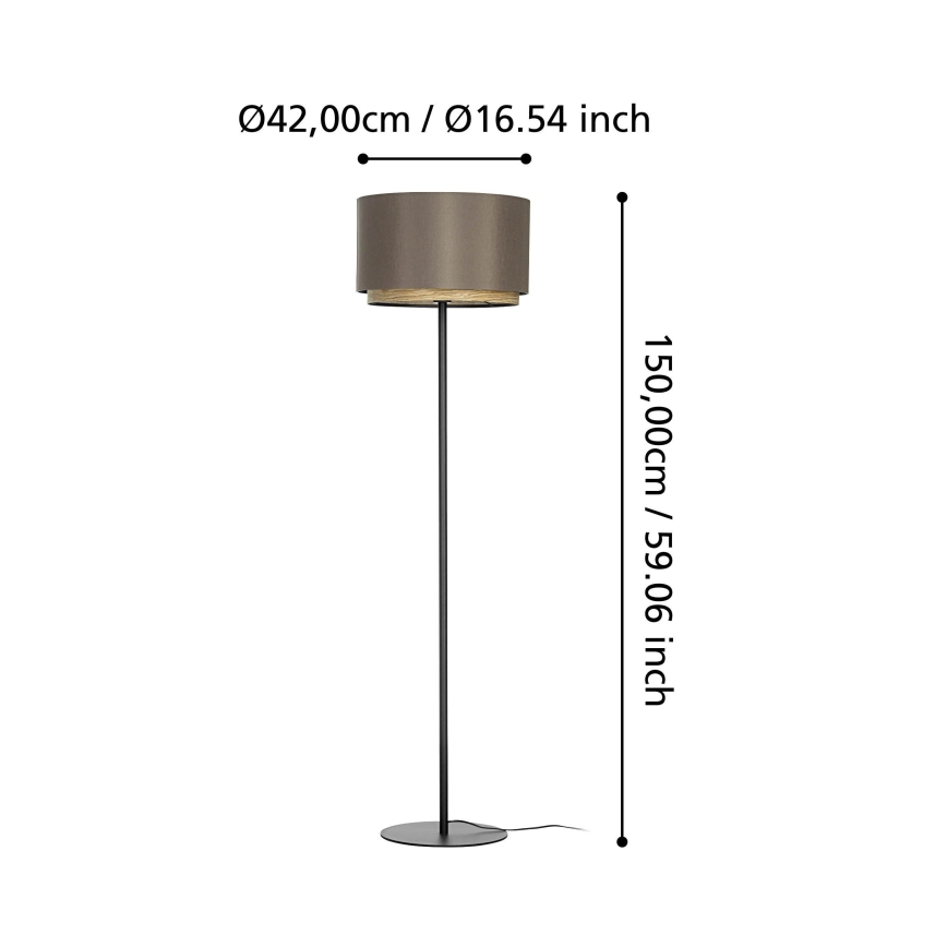 Eglo - Staande Lamp 1xE27/40W/230V bruin