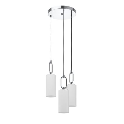 Eglo - Hanglamp aan een koord 3xE27/40W/230V glanzend chroom