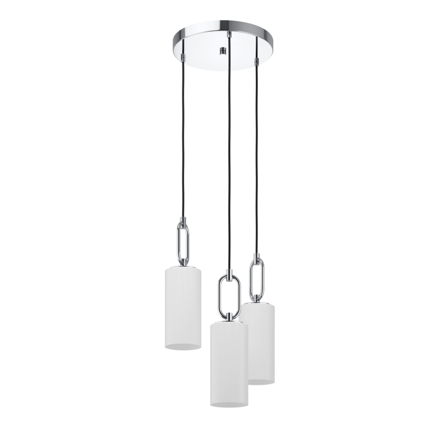 Eglo - Hanglamp aan een koord 3xE27/40W/230V glanzend chroom