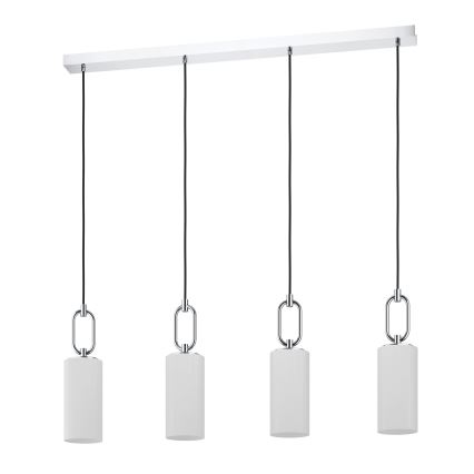 Eglo - Hanglamp aan een koord 4xE27/40W/230V glanzend chroom