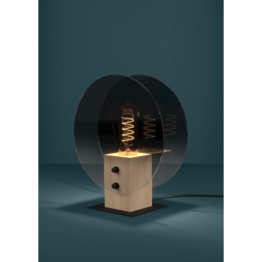 Eglo - Hanglamp aan een koord 1xE27/40W/230V gerookt