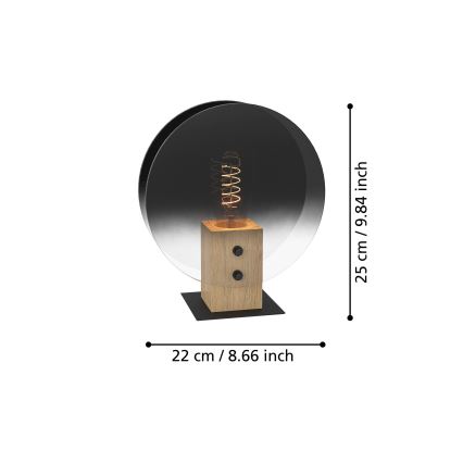 Eglo - Hanglamp aan een koord 1xE27/40W/230V gerookt