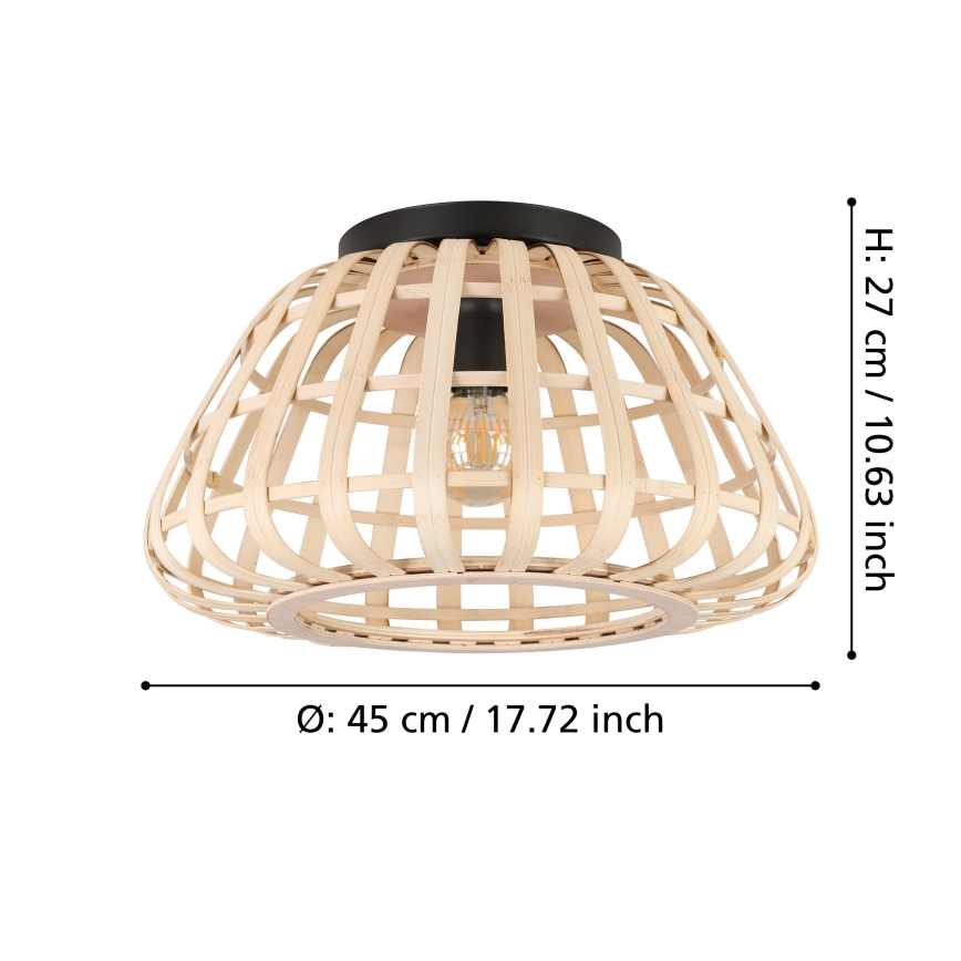 Eglo - Plafondlamp 1xE27/40W/230V bamboe