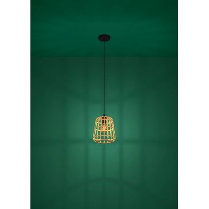Eglo - Hanglamp aan een koord 1xE27/40W/230V diameter 24 cm bamboe