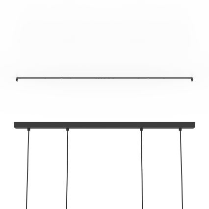 Eglo - Hanglamp aan een koord 4xE27/40W/230V zwart/bruin
