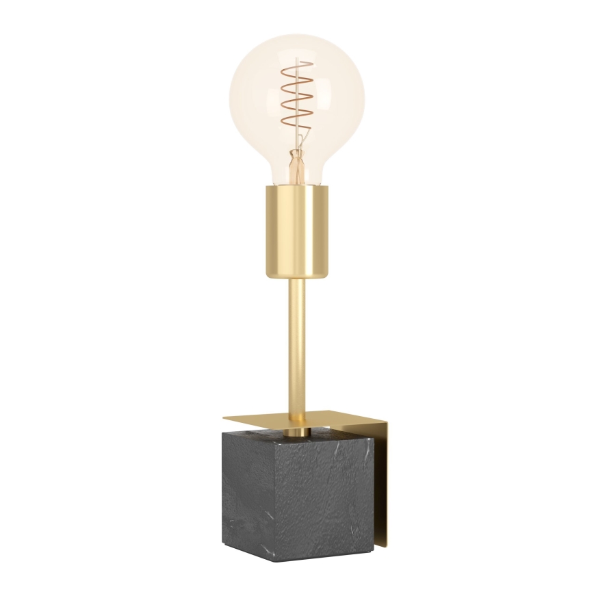 Eglo - Tafellamp 1xE27/40W/230V goud/zwart marmer