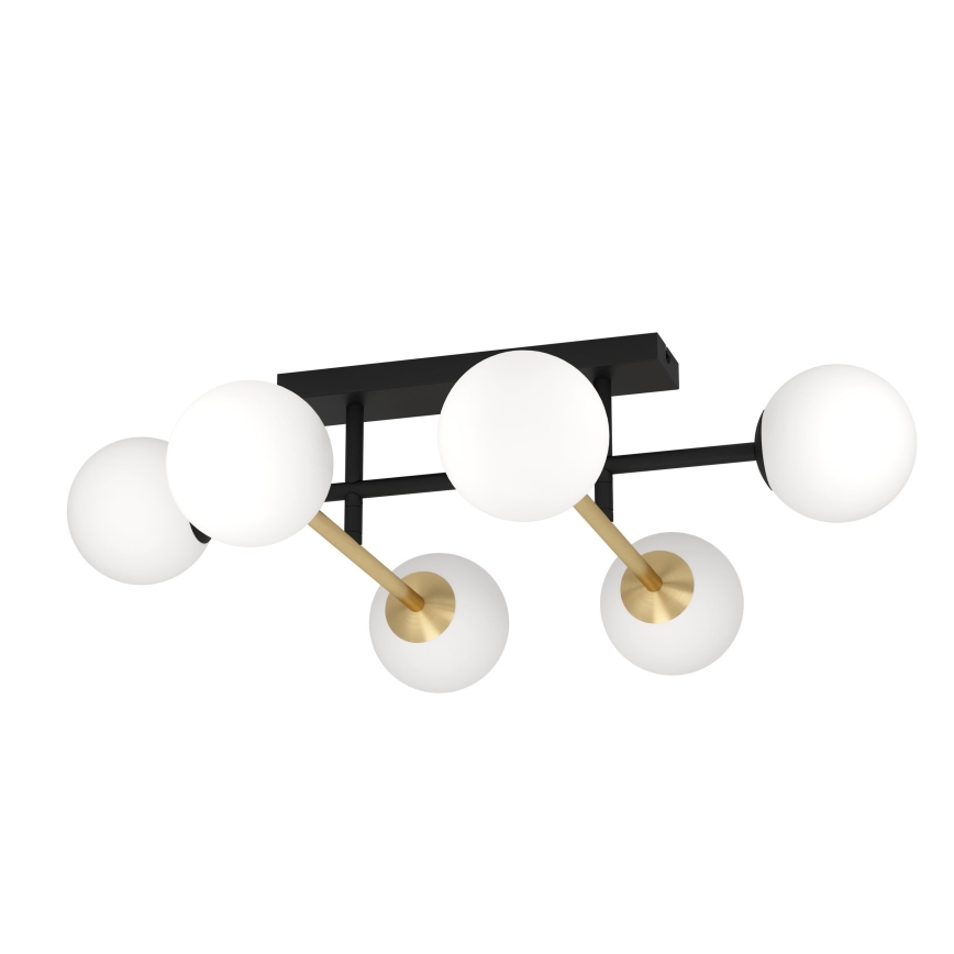 Eglo - Bevestigde hanglamp 6xE14/40W/230V goud/zwart