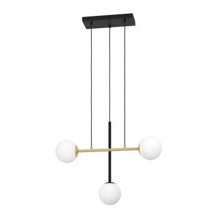 Eglo - Hanglamp aan een koord 3xE14/40W/230V goud/zwart