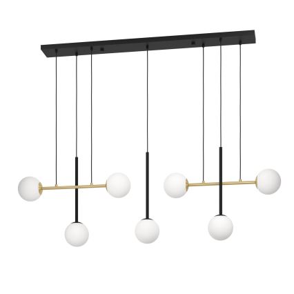 Eglo - Hanglamp aan een koord 7xE14/40W/230V goud/zwart