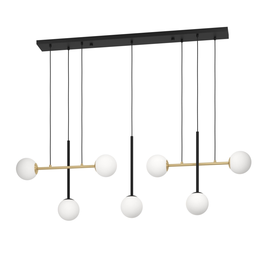 Eglo - Hanglamp aan een koord 7xE14/40W/230V goud/zwart