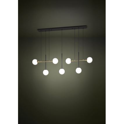 Eglo - Hanglamp aan een koord 7xE14/40W/230V goud/zwart