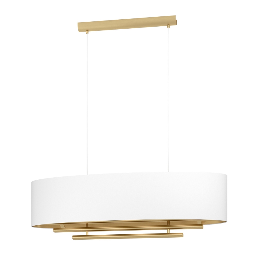 Eglo - Hanglamp aan een koord 4xE27/40W/230V wit/goud