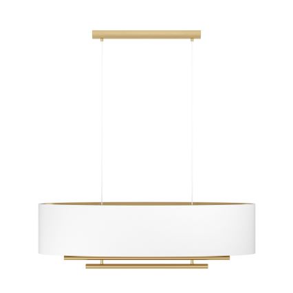 Eglo - Hanglamp aan een koord 4xE27/40W/230V wit/goud