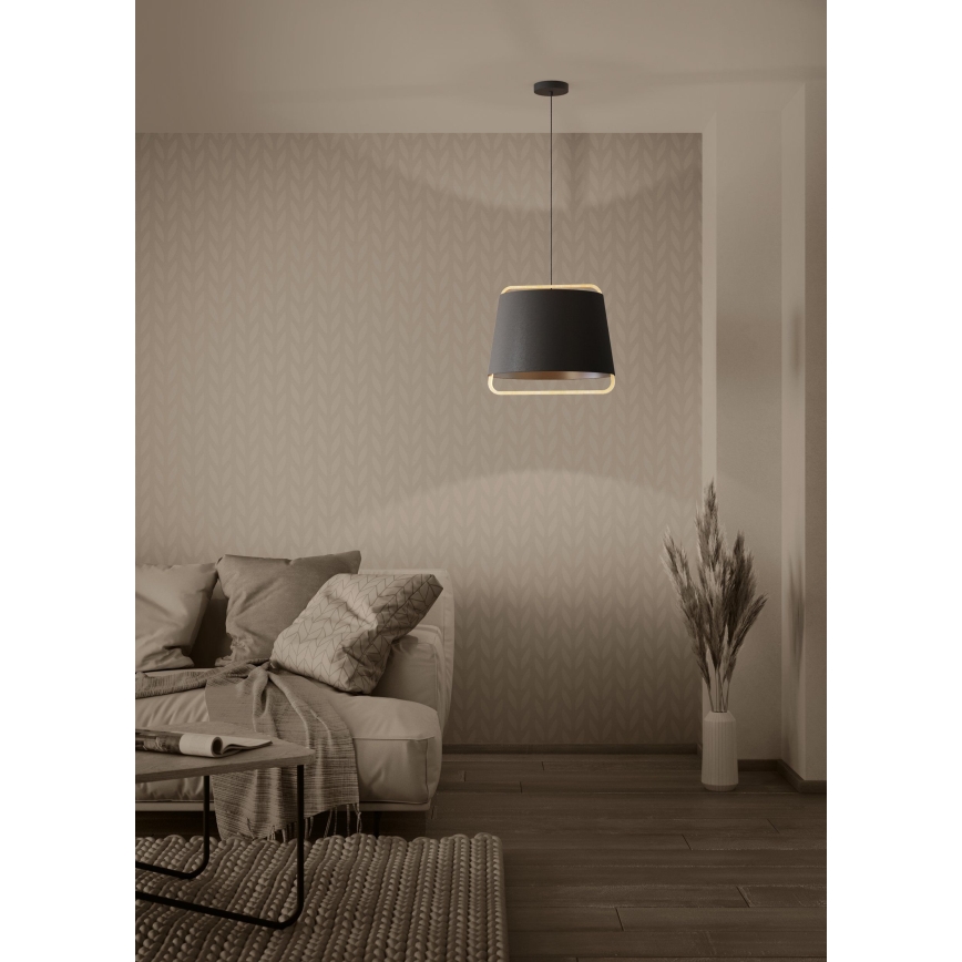 Eglo - Hanglamp aan een koord 1xE27/40W/230V zwart