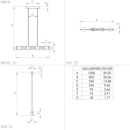 Eglo - Hanglamp aan een koord 4xE27/40W/230V zwart/bruin