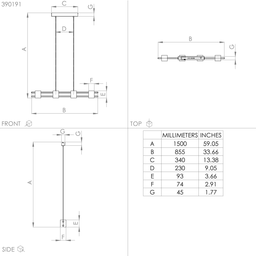 Eglo - Hanglamp aan een koord 4xE27/40W/230V zwart/bruin