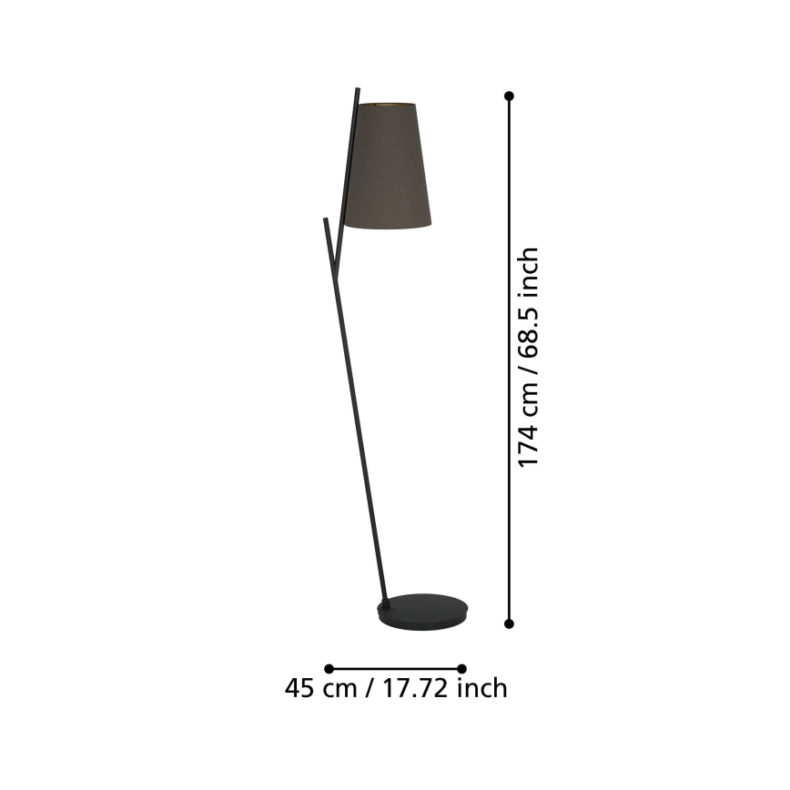 Eglo - Staande Lamp 1xE27/40W/230V bruin