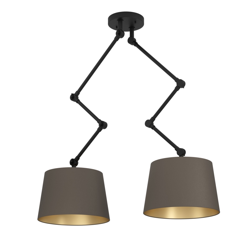Eglo - Hanglamp met vaste pendel 2xE27/40W/230V bruin