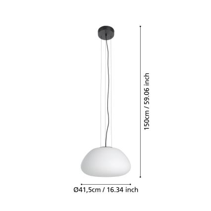 Eglo - Hanglamp aan een koord 1xE27/40W/230V zwart
