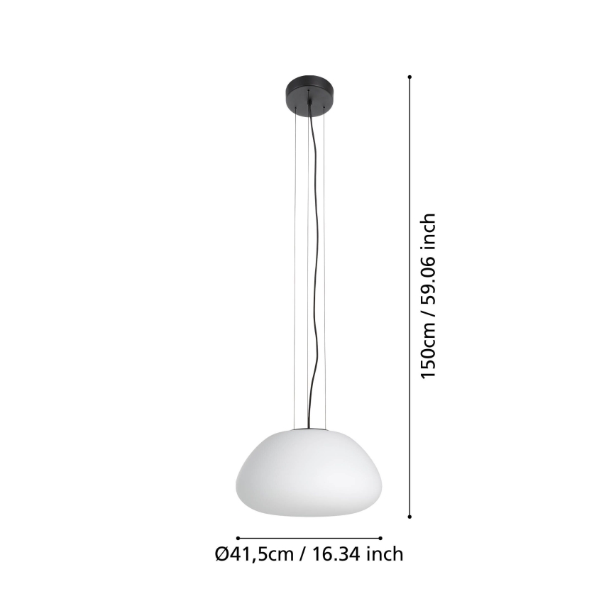 Eglo - Hanglamp aan een koord 1xE27/40W/230V zwart