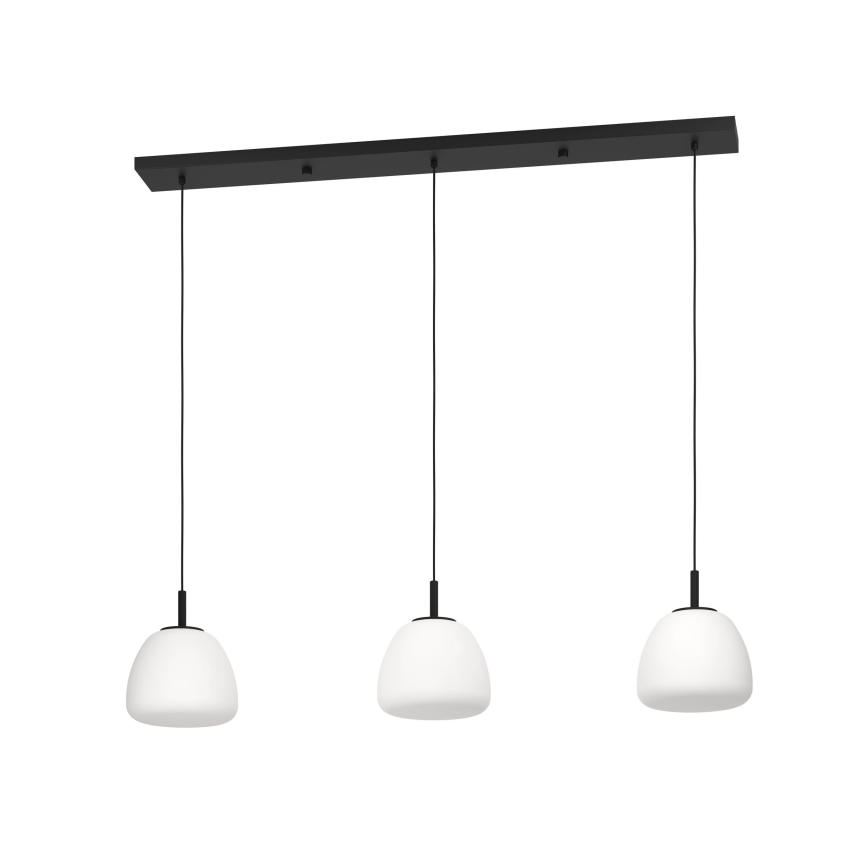 Eglo - Hanglamp aan een koord 3xE27/40W/230V zwart