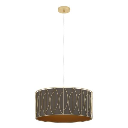 Eglo - Hanglamp aan een koord 1xE27/40W/230V goud/bruin