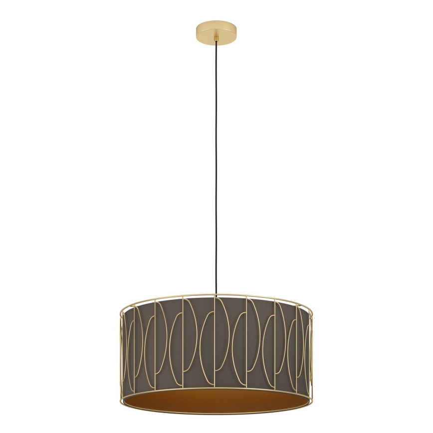 Eglo - Hanglamp aan een koord 1xE27/40W/230V goud/bruin