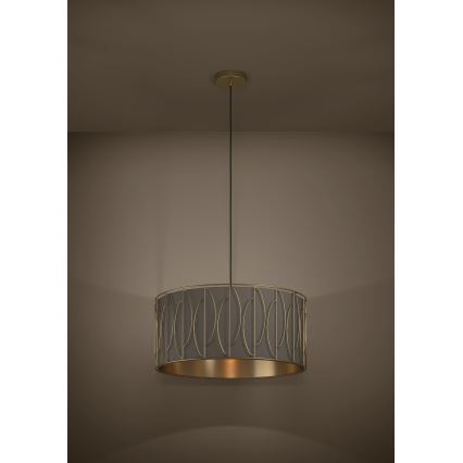 Eglo - Hanglamp aan een koord 1xE27/40W/230V goud/bruin