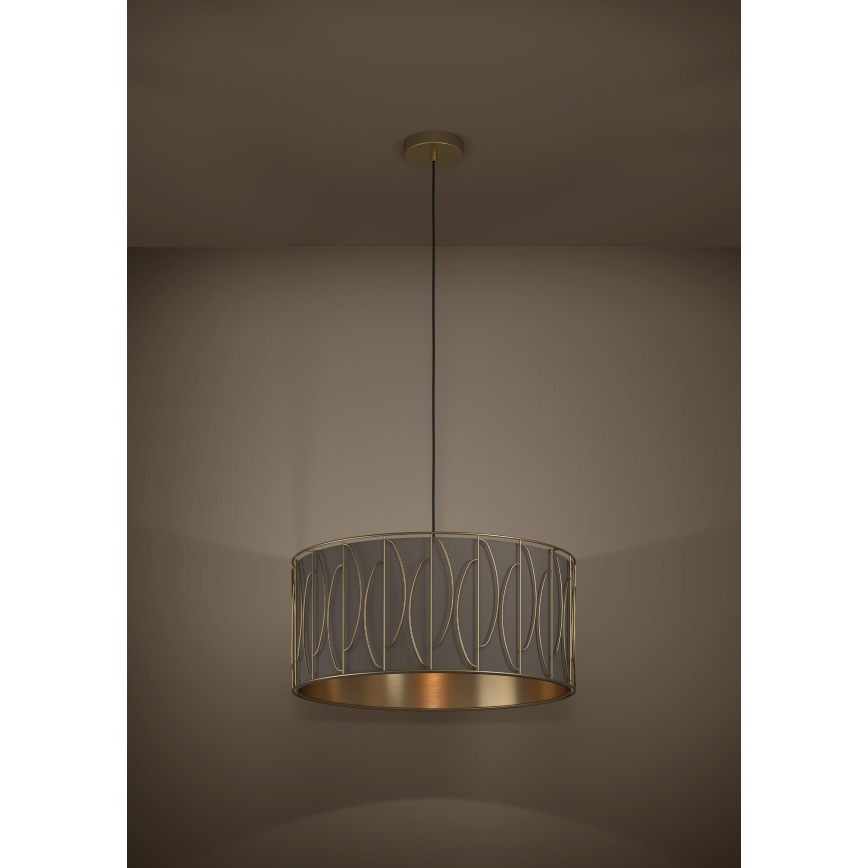 Eglo - Hanglamp aan een koord 1xE27/40W/230V goud/bruin