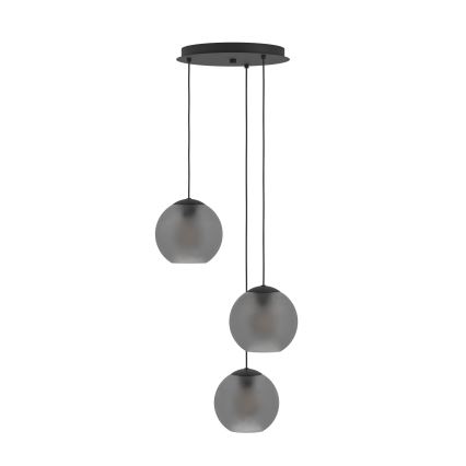 Eglo - Hanglamp aan een koord 3xE27/40W/230V gerookt