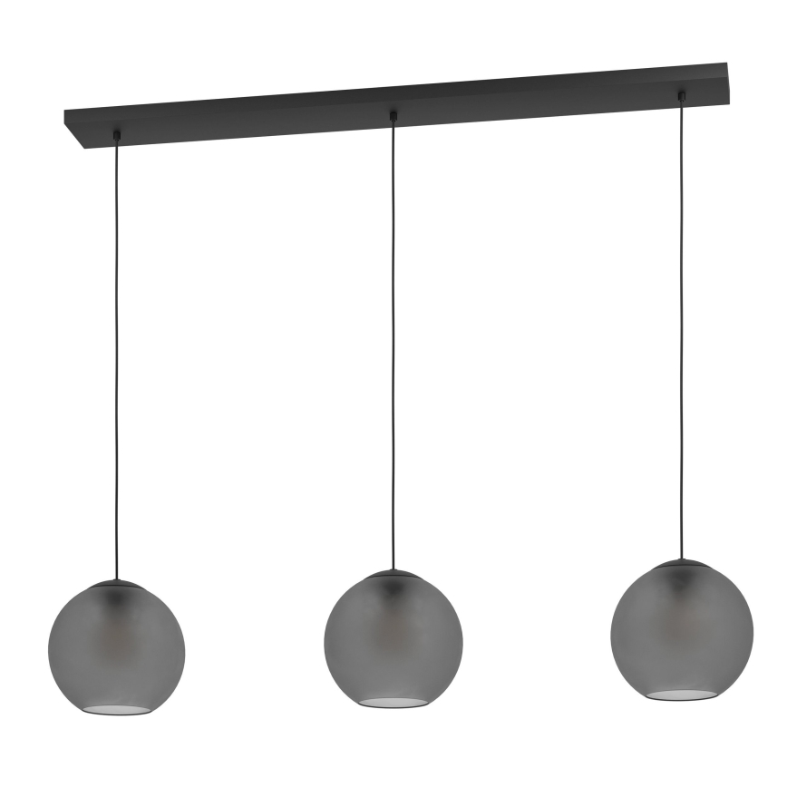 Eglo - Hanglamp aan een koord 3xE27/40W/230V gerookt
