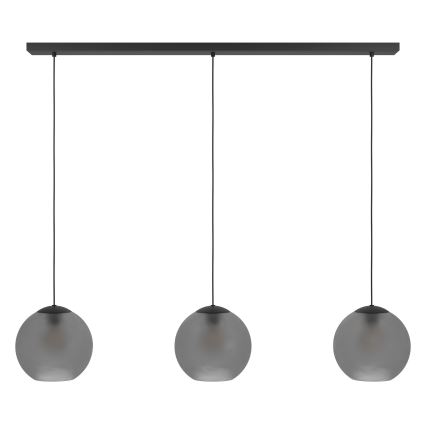 Eglo - Hanglamp aan een koord 3xE27/40W/230V gerookt