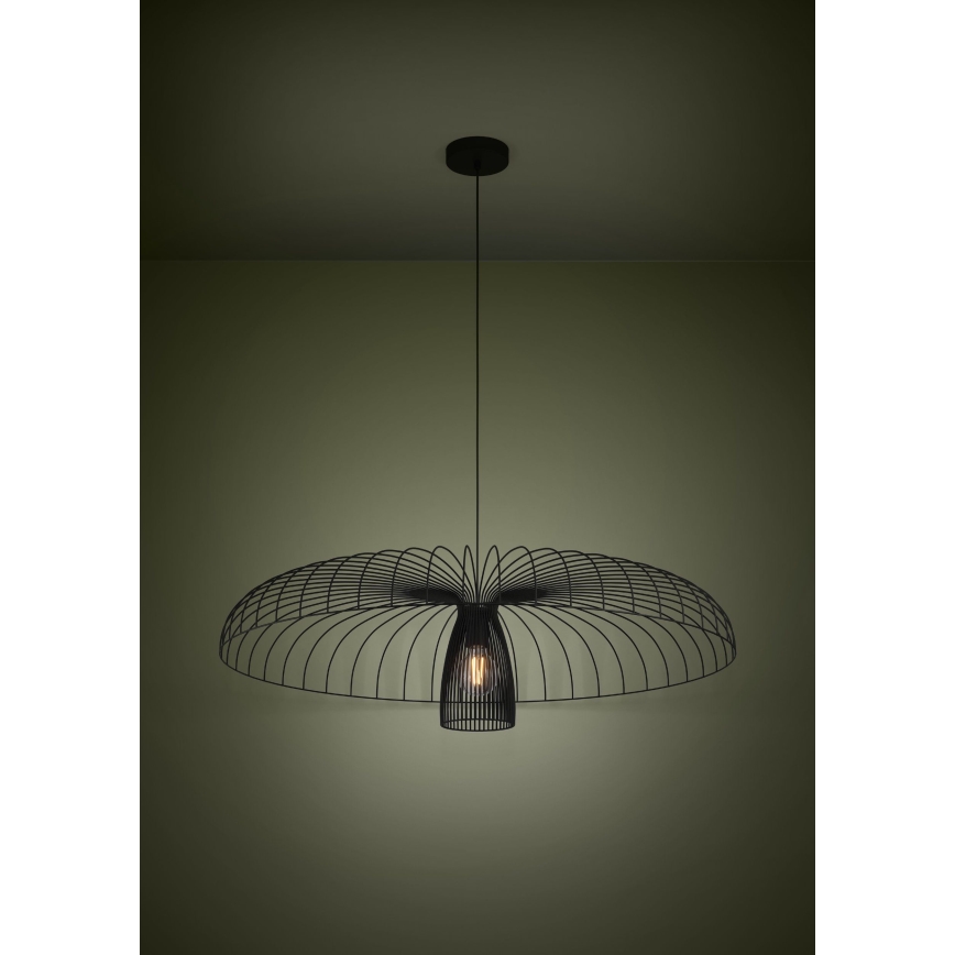 Eglo - Hanglamp aan een koord 1xE27/60W/230V diameter 98,5 cm zwart