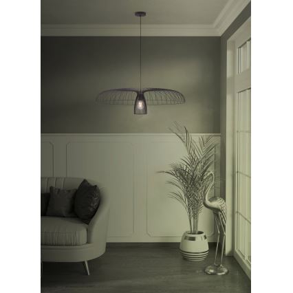 Eglo - Hanglamp aan een koord 1xE27/60W/230V diameter 98,5 cm zwart