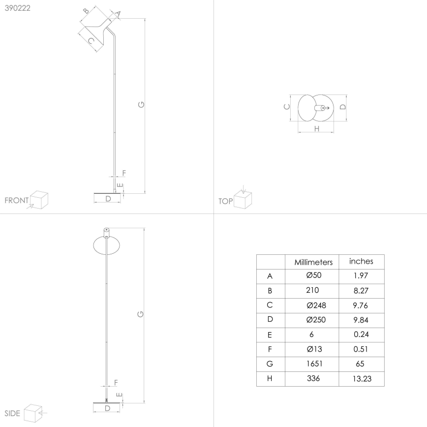 Eglo - Staande Lamp 1xE27/28W/230V zwart