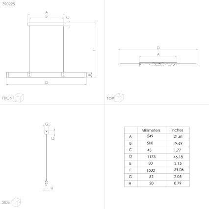 Eglo - Dimbare LED hanglamp aan een koord LED/28,8W/230V 3000K zwart/bruin
