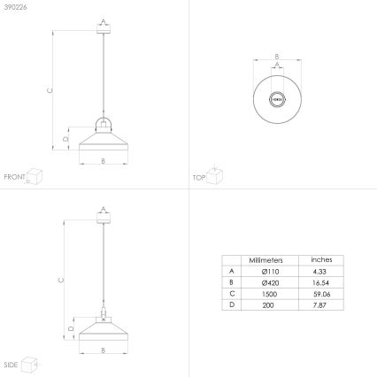 Eglo - Hanglamp aan een koord 1xE27/40W/230V grijs