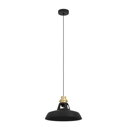 Eglo - Hanglamp aan een koord 1xE27/40W/230V zwart/goud