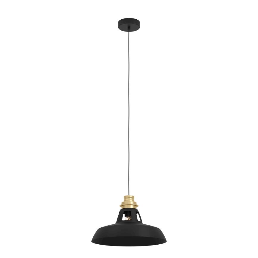 Eglo - Hanglamp aan een koord 1xE27/40W/230V zwart/goud