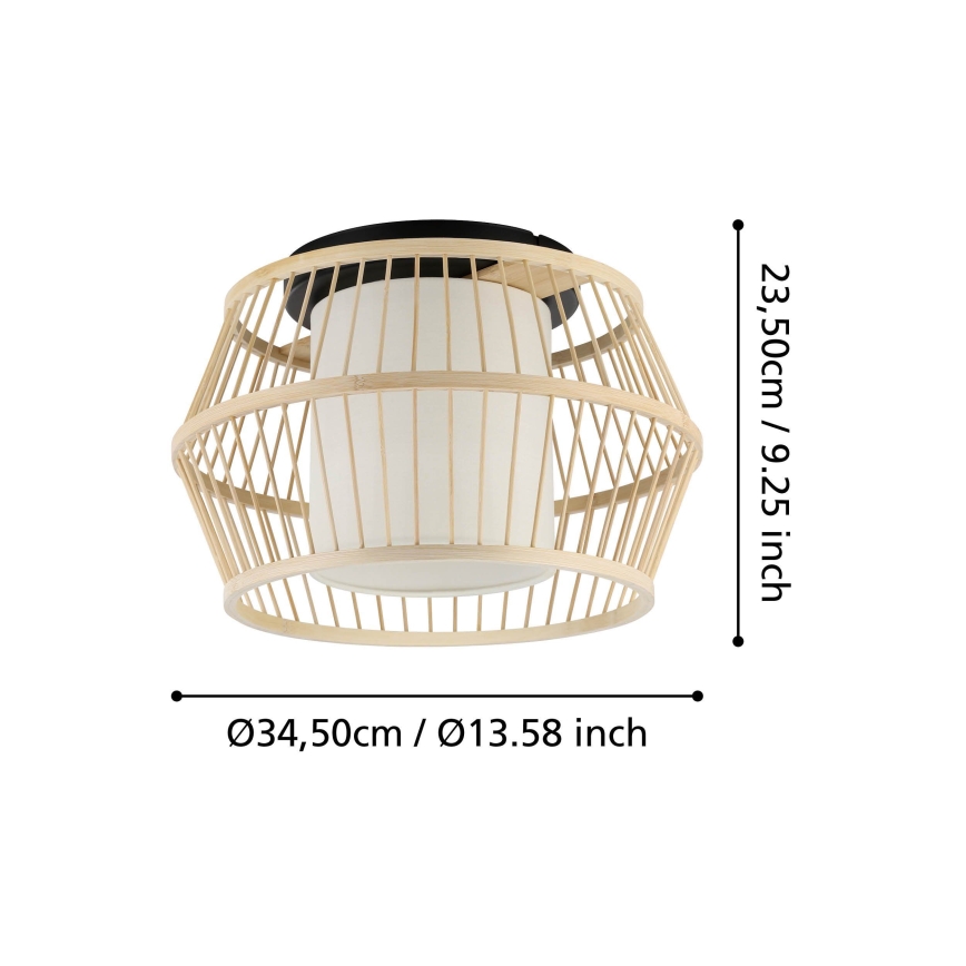 Eglo - Plafondlamp 1xE27/40W/230V bamboe
