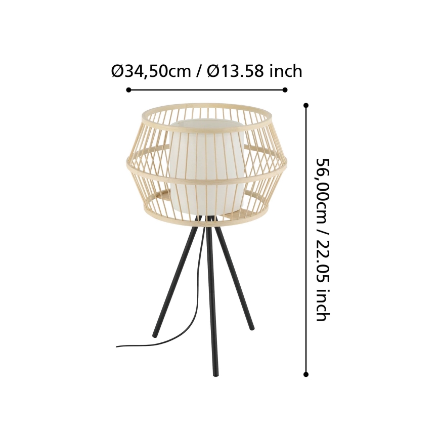 Eglo - Tafellamp 1xE27/40W/230V bamboe