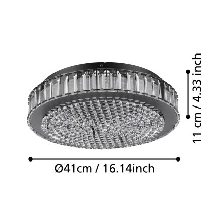 Eglo - Dimbare LED plafondlamp LED/23,5W/230V 4000K zwart